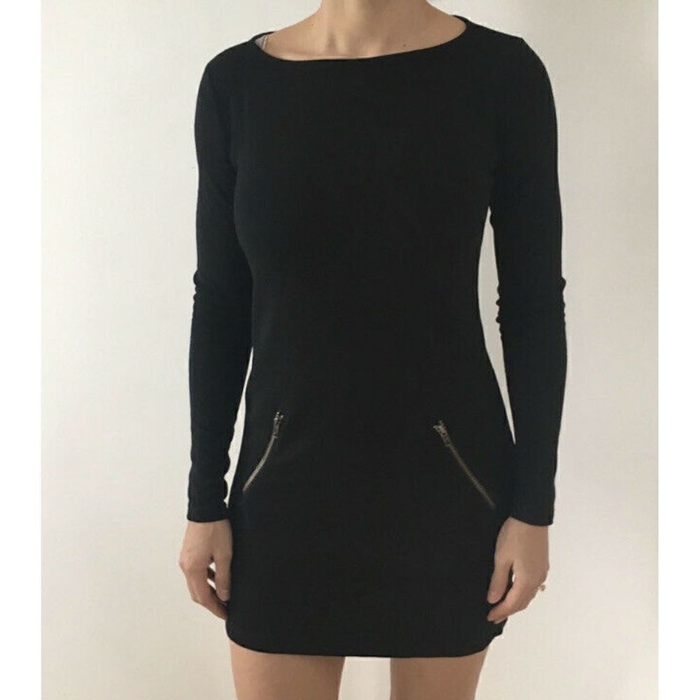 Michael Stars Black Maternity Shirt Dress Size L